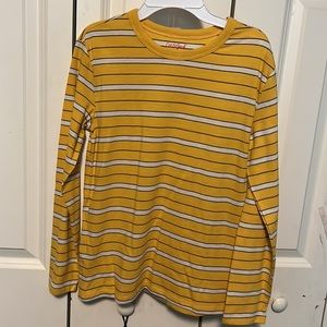 Cat & Jack Target yellow striped LS shirt M
